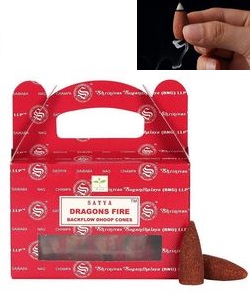 Vonné kužely Satya - Dragons Fire Backflow