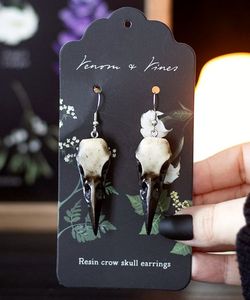 Náušnice - Crow Skull