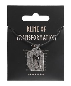 Přívěsek se šňůrkou - vikingská runa transformace