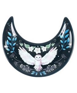 Tácek keramický - Crescent Moon Owl