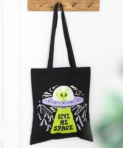 Gotická taška černá plátěná - Give Me Space UFO