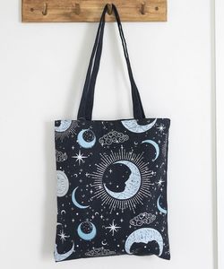 Gotická taška tmavě modrá plátěná - Blue Moon