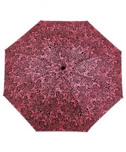Gotický deštník skládací s ornamenty červený