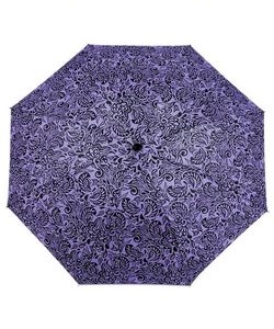 Gotický deštník skládací s ornamenty fialový