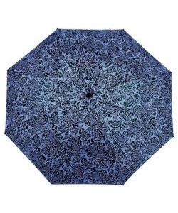 Gotický deštník skládací s ornamenty modrý