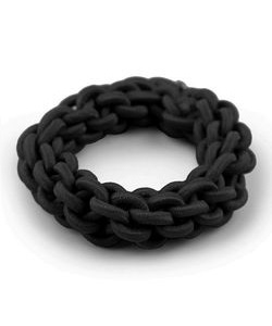 Gumička do vlasů černá splétaná - řetěz