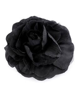 Ozdoba do vlasů / brož růže černá