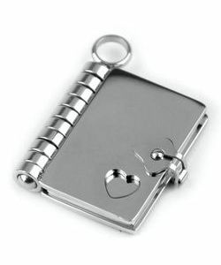 Přívěsek medailonek rozevírací - zápisník