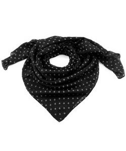 Šátek velký černý s puntíky
