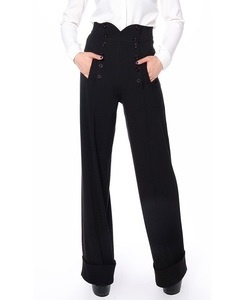 Rockabilly kalhoty dámské s vysokým pasem