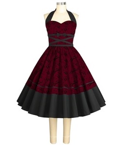 Rockabilly šaty dámské Vintage Red