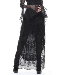 Gotická sukně dámská dlouhá krajková Lottie