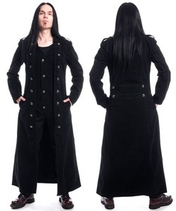 Gotický kabát pánský dlouhý Dorian sametový