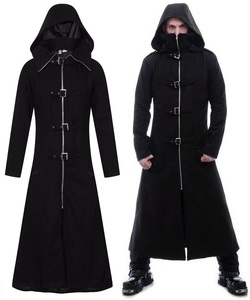 Gotický kabát pánský dlouhý Highwayman vlněný