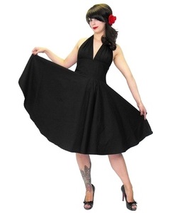 Rockabilly šaty dámské černé Marilyn Monroe