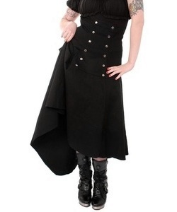 Steampunková sukně dámská dlouhá s vysokým pasem