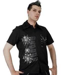 Gotická košile pánská Arachnofobia