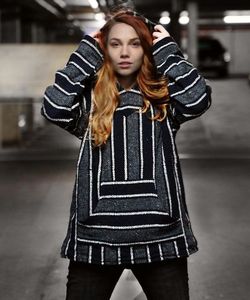 Mexická unisex mikina Baja Jerga šedo-černá