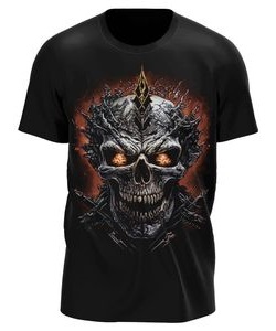 Tričko pánské Gangster Rider Skull (svítí ve tmě)