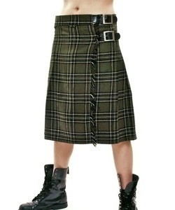 Kilt pánský zelená kostka