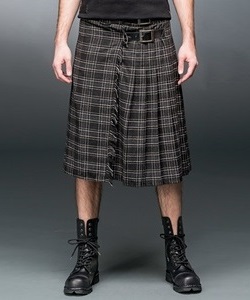 Kilt pánský šedá kostka