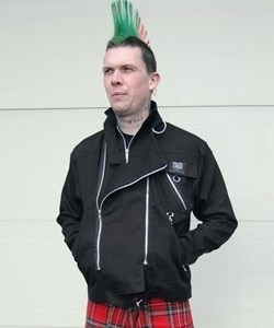 Punková bunda pánská křivák černý