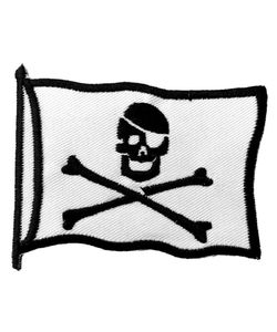 Nášivka - Pirátská vlajka bílá