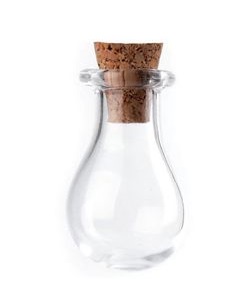Skleněná lahvička s korkem baňka 2,5 cm